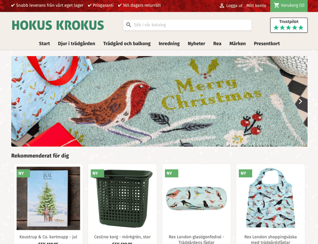 Etableret webshop med have- og boligartikler