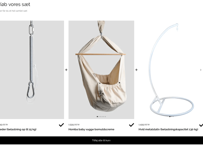 Babygyngen.dk - Webshop med slyngevugge -  med dropshipping leverandør!