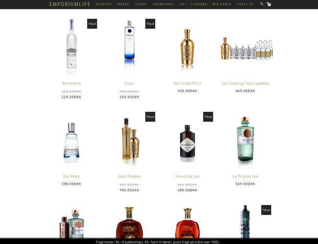 Emporiumlife.dk salg af spiritus - Agentur på, Rom, Gin (flere) whisky, vine, champagne m.m