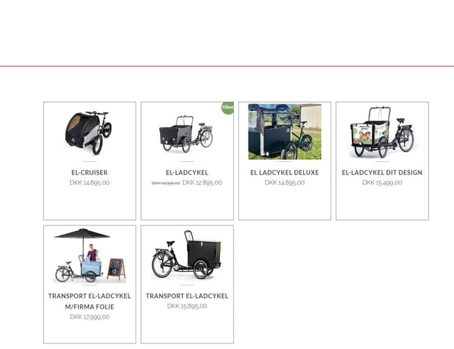 Lumjo.dk - Webshop med cargobikes. - TILBUD