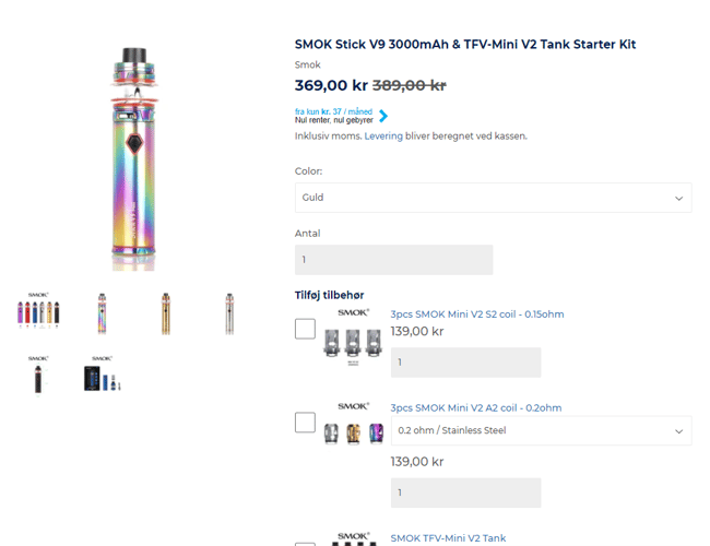 Fumalicious.com - Ecigaret shop - Har omsætning