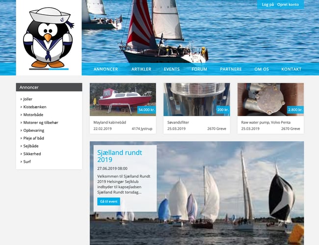 Kajakkaj.dk - Maritime portaler (kajak og lystbåde) sælges