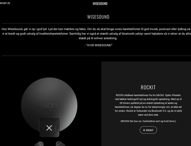 Webshop med salg af høretelefoner, højtalere samt udstyr (Dropshipping)