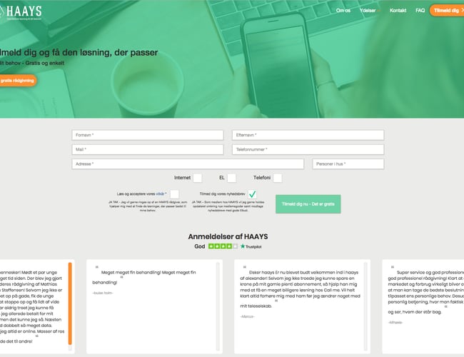 Affiliate website  - Omsætning: +470.000 kr - solgt løsninger til i alt 3.510 kunder 