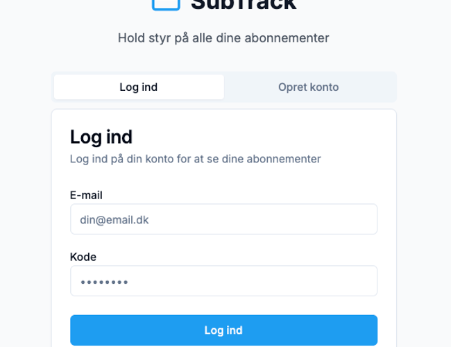 Saas system - Subtrack