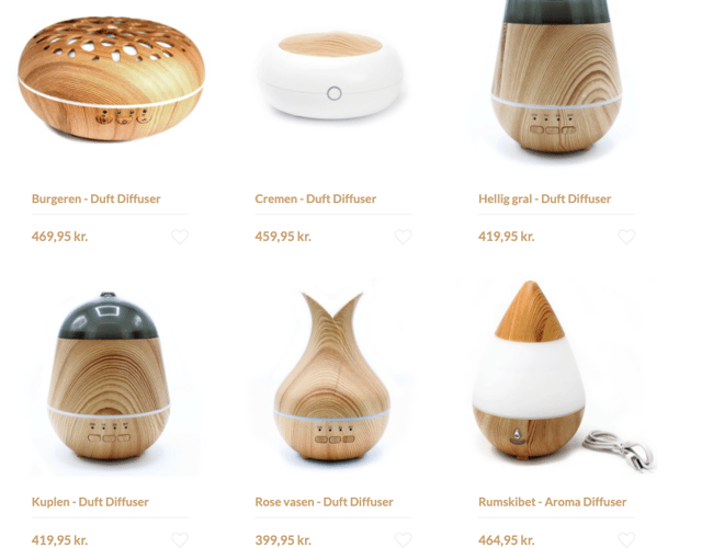 Wooza.dk | Aroma/duft Diffusere | Startklar Dropshipping Webshop | 