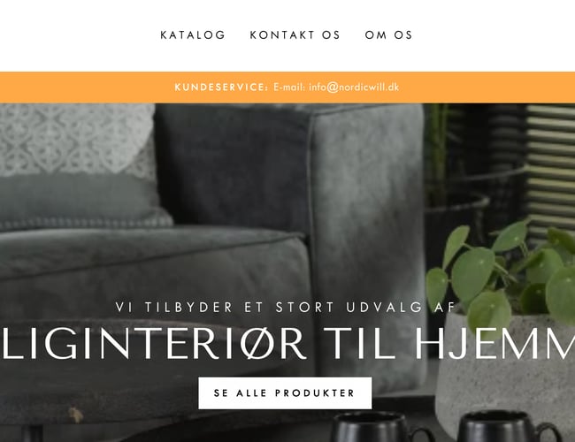 Dropshipping shop med salg af møbler - Højkvalitetsmøbler med dansk leverandør. 
