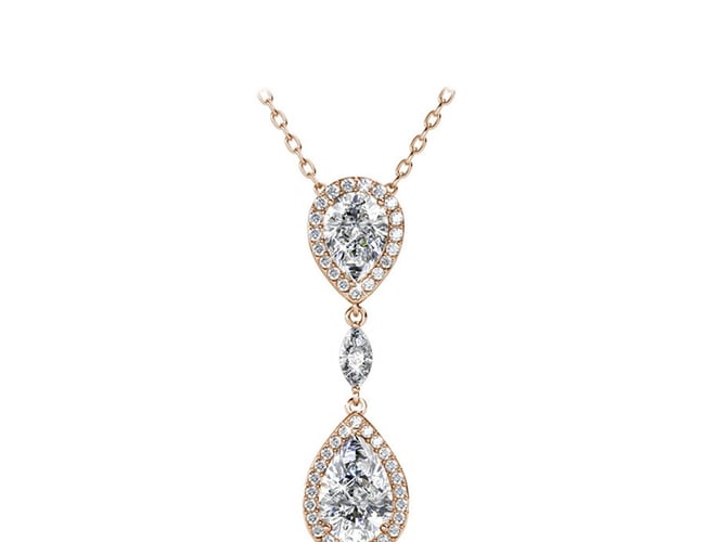 Unikt, stort parti smykker med ægte Swarovski krystaller