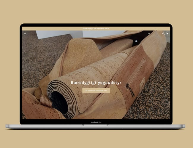 Køreklar dropshipping eller engros webshop med bæredygtigt yogaudstyr