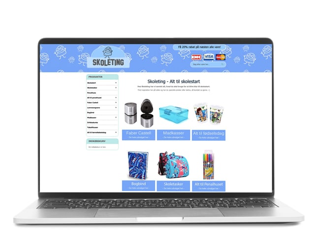 Webshop med omsætning og gode leverandøraftaler - Skoleting.nu