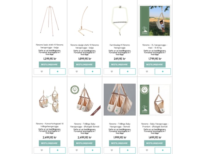Thecutecow.dk - 2 webshops med børne- og babyudstyr + livstilsprodukter