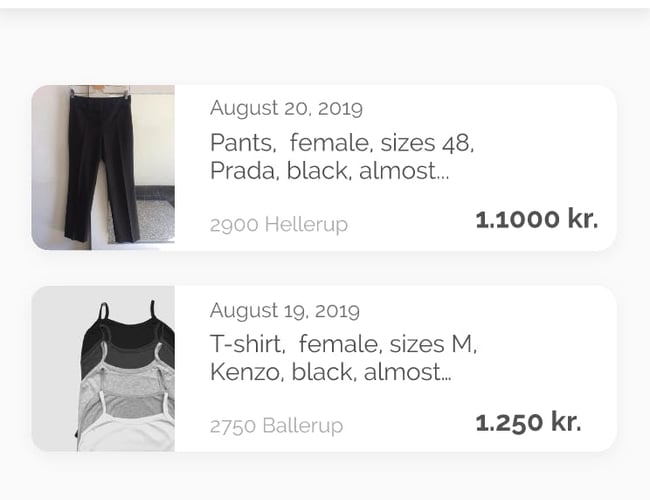 Secondhand platform til salg - Har idag ca. 500 brugere, som er oprettet i testfasen via SoMe markedsføring.