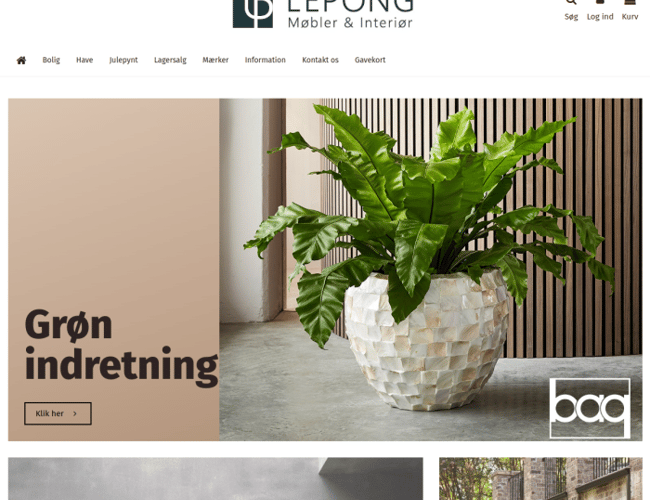 Bolig og have webshop med dropshipping og mindre varelager