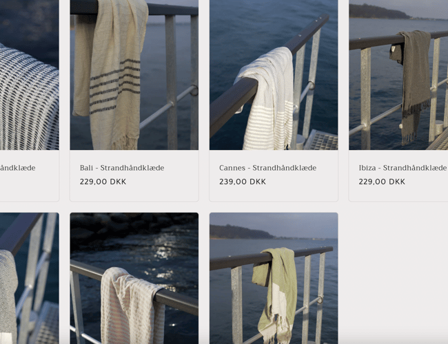 Ny pris - Veletableret webshop med stort lager af hammamhåndklæder