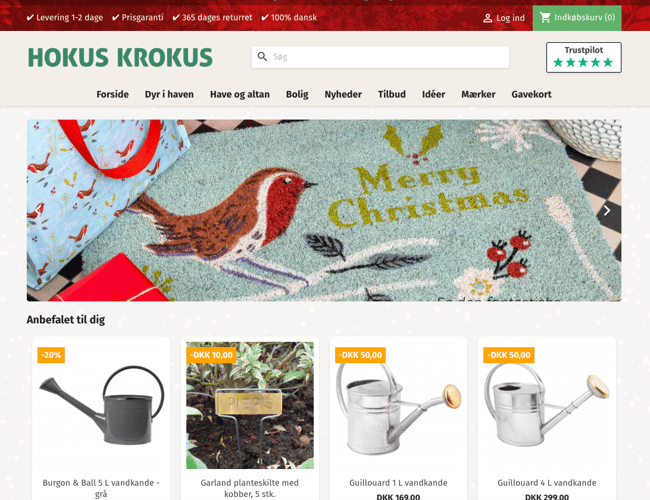 Etableret webshop med have- og boligartikler