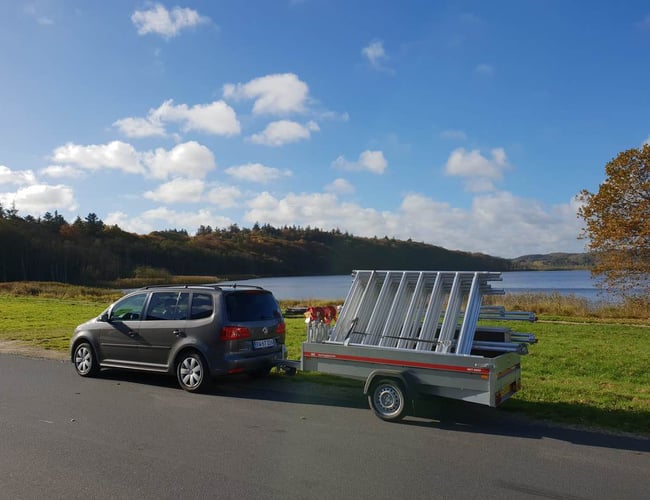 ((NY PRIS)) HandyStillads.dk - Nem udlejnings koncept (Stillads trailer) med aftaler klar.