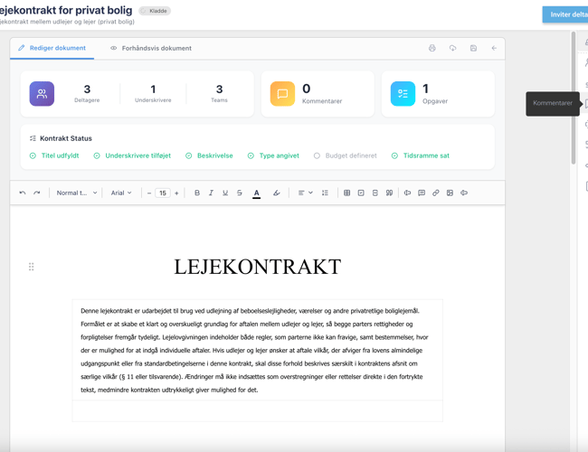 Agreeo.io – Komplet platform til digitale kontrakter, samarbejde og e-signering