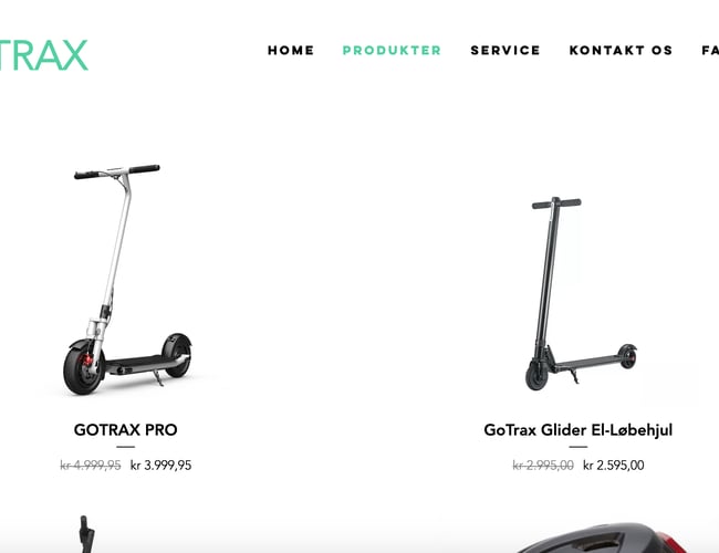 Dropshipping webshop med salg af elektriske løbehjul - 33.000 kr i omsætning