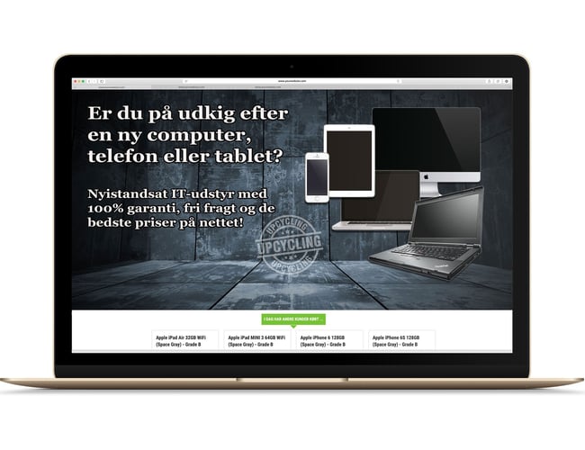 Webshop med nyistandsat IT- udstyr, tablet og telefoner