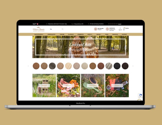 Webshop - Hair extensions & hårpleje - Omsætning: 1.450.000 kr.