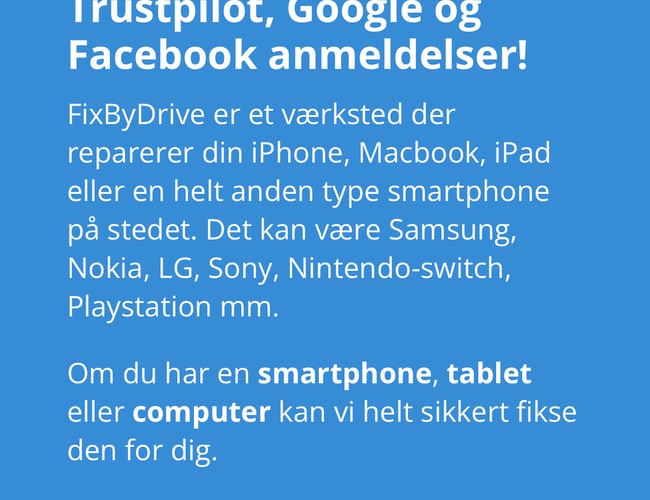 FixByDrive - Reparation af smartphones, iPads, Computere, Playstation mm