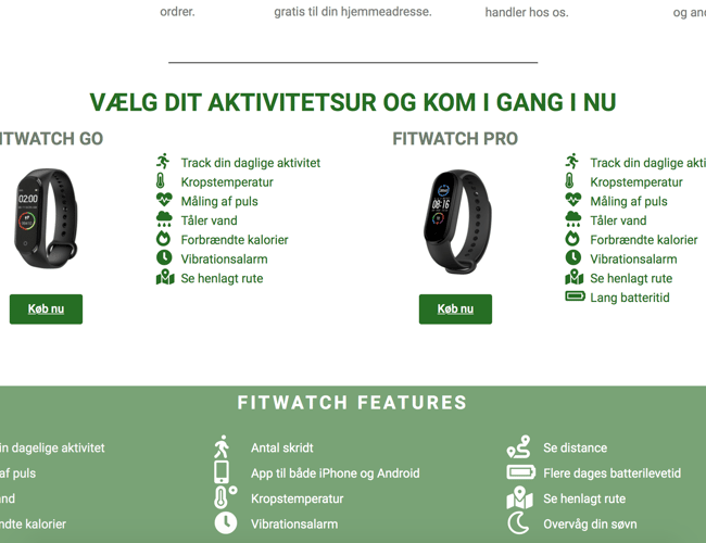 Køreklar webshop med salg af aktivitetsure