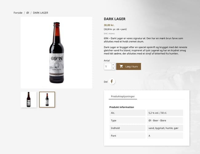 Køb 19,5% i en B2B virksomhed med eget øl bryggeri og eksklusive rettigheder på vandkilde. Forventet overskud i 2019 på kr. 400.000