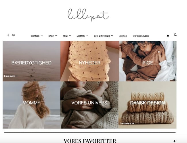 Børnetøjs butik med egen webshop