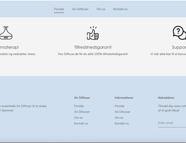 Unik webshop med salg af aromaterapi produkt