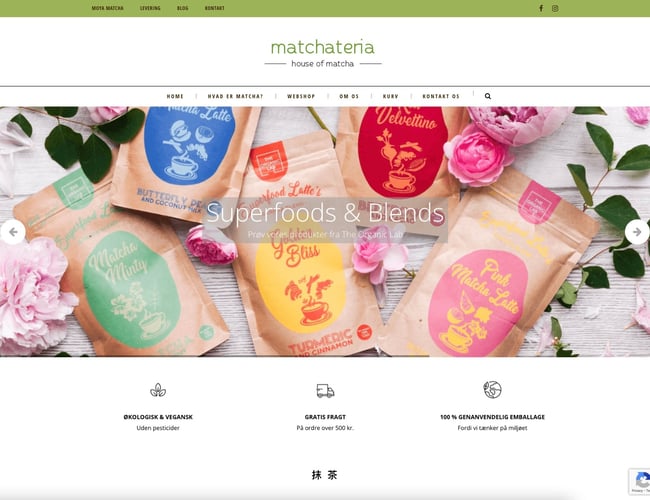 Velfungerende webshop med speciale i te og matcha sælges - Omsætning 2021 på 316.000 kr.