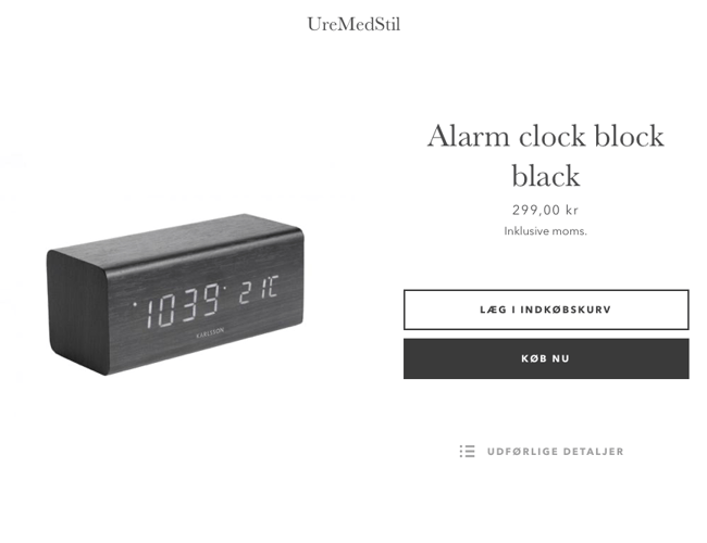 Dropshipping webshop med salg af vægure & alarmer | Leverandør i Danmark
