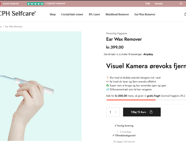 Salg af Webshop i attraktiv branche med varelager (Aktiver ikke virksomhed)