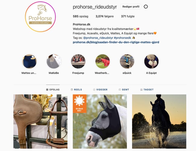 ProHorse.dk - webshop med salg af rideudstyr sælges!