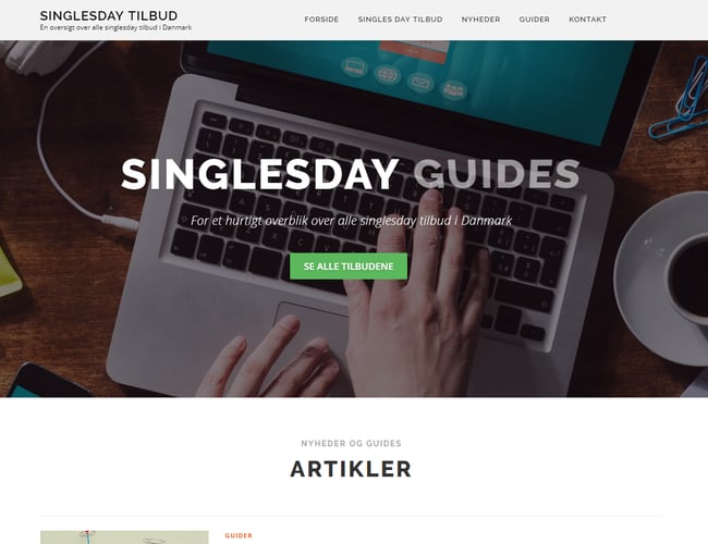 Singlesday-tilbud.dk - Tilbudsside der samler webshops med affiliate