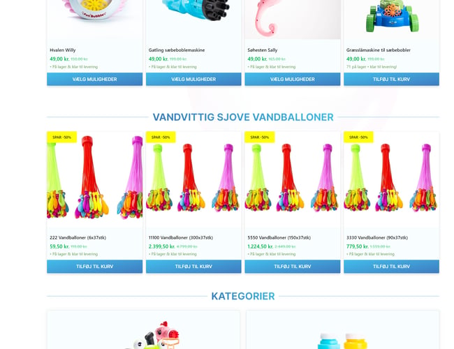 Nystartet Sommer Niche shop med 100K i varelager sælges