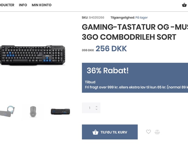 Shophits.dk - Dropshipping webshop med elektronik og gadgets - Omsat for 32.000 kr.