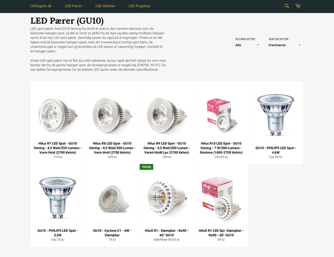 LEDlygten.dk - 100% dropshipping med favorabel leverandøraftale