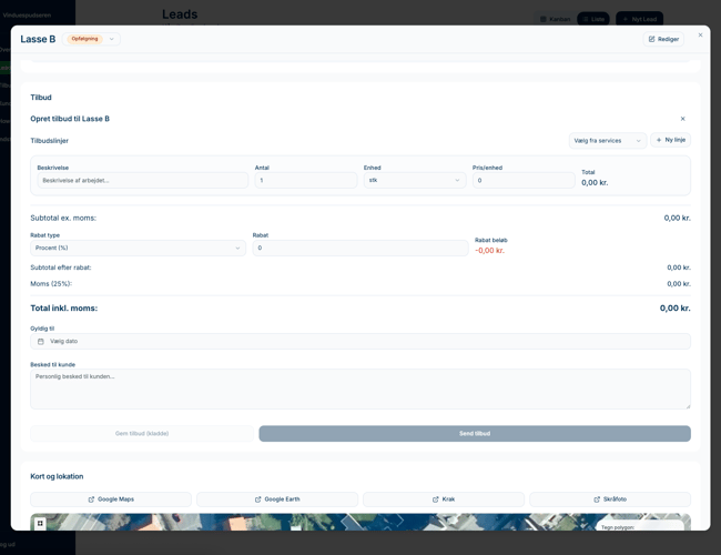 Leadværktøj til håndværkere og servicefolk. Klar til launch, fuld af automatik og med stor skalérbarhed.