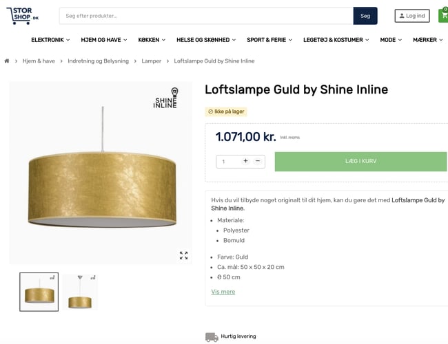 storshop.dk - Dropshipping webshop mere end 30.000 forskellige produkter - 40% avance