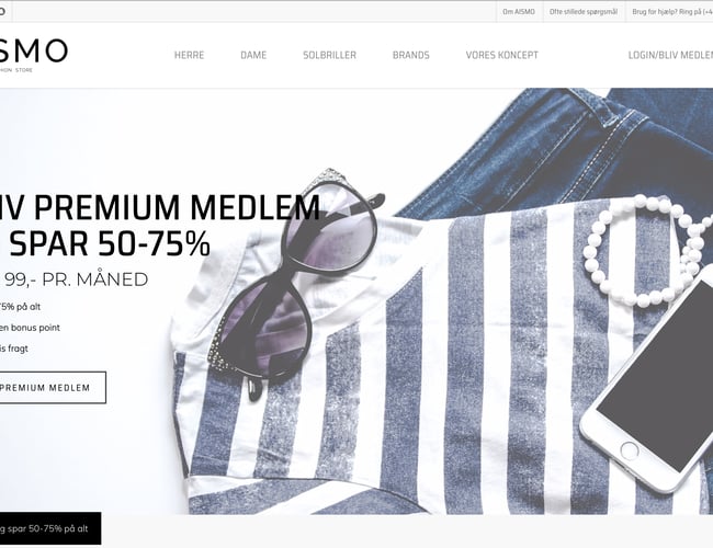 aismo.dk - Webshop og Medlemsklub med modetøj til herre og dame - Omsætning: 1.100.00 kr.