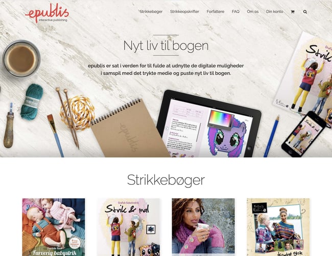 Webshop - Forlag med digitale udgivelser inkl. varelager (værdi 69.412,-)