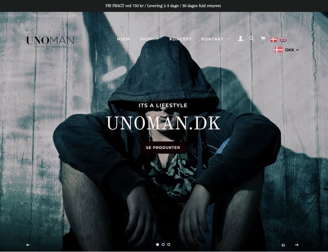 Webshop til herretøj sælges (dropshipping)