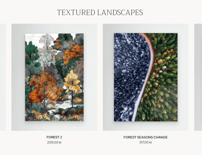 Attraktiv plakatwebshop med automatiseret lager 