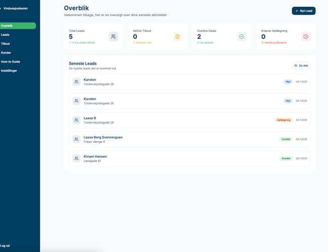 Leadværktøj til håndværkere og servicefolk. Klar til launch, fuld af automatik og med stor skalérbarhed.