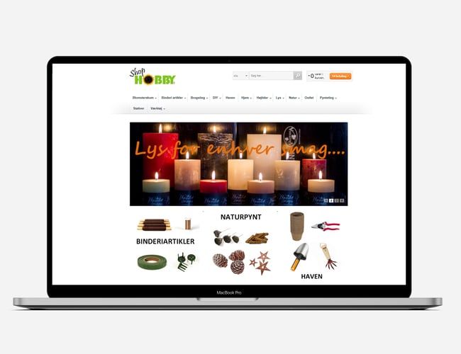 Webshop med brugskunst og hobbyartikler - Omsætning 140.000 kr. i 2020