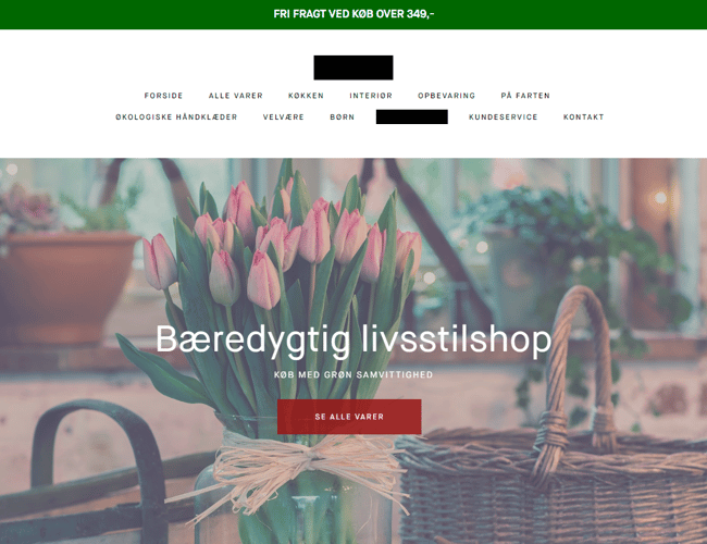 Webshop med bæredygtige produkter, omsætning og et stort leverandørnetværk
