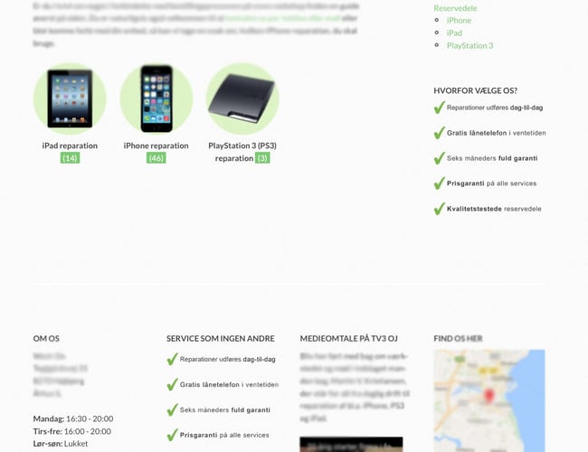 IPhone- og iPadreparatør med webshop