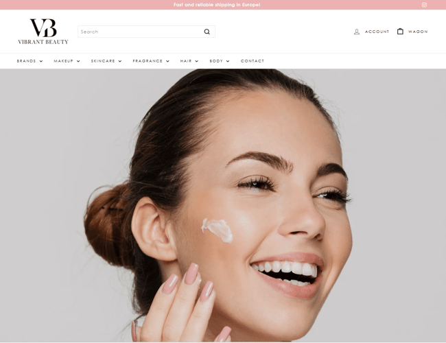 Dropshipping kosmetik & hudpleje webshop sælges