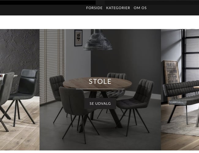 Dropshipping shop med salg af møbler