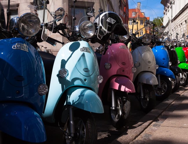 Nye El-Scootere. Til udlejning, guidede ture, events mv.